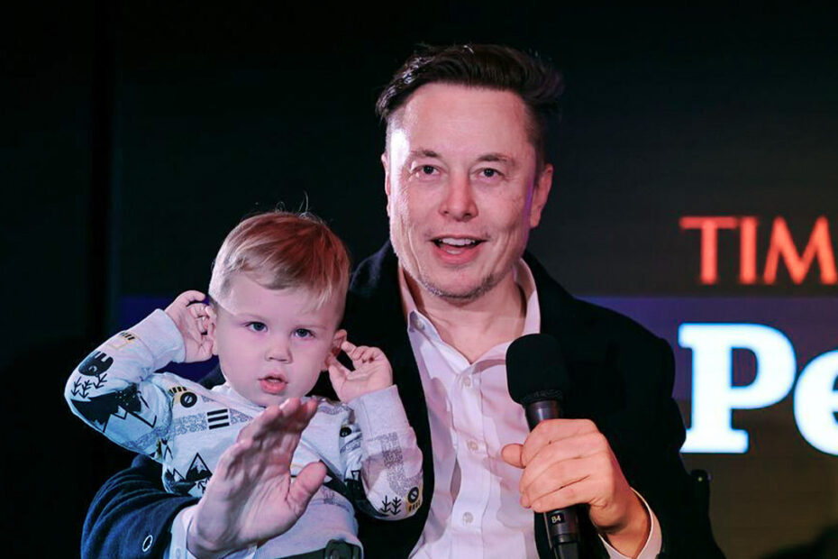 Elon Musk brings his son X Æ a-Xii to Twitter's headquarters in San Francisco