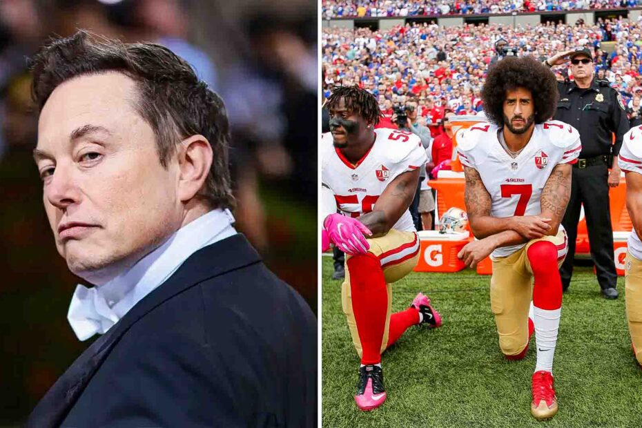 'You'Re Off The Team' Elon Musk Hits Out At Colin Kaepernick For Taking A Knee