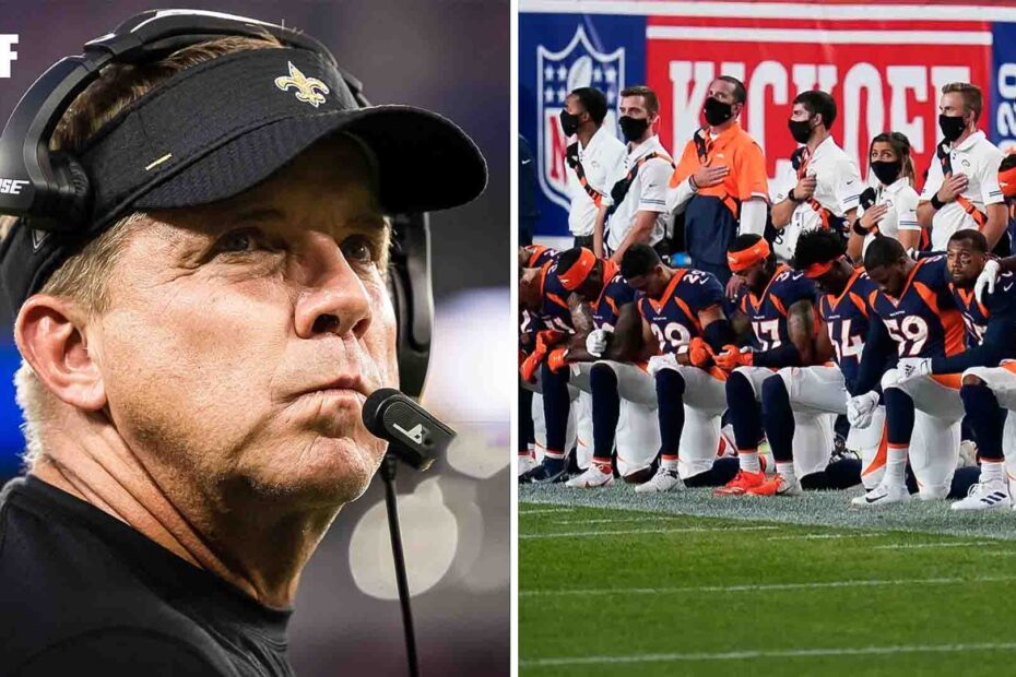 Coach Sean Payton Took 3 Players Off The Field, Saying "No Nneed To Kneel Anymore"