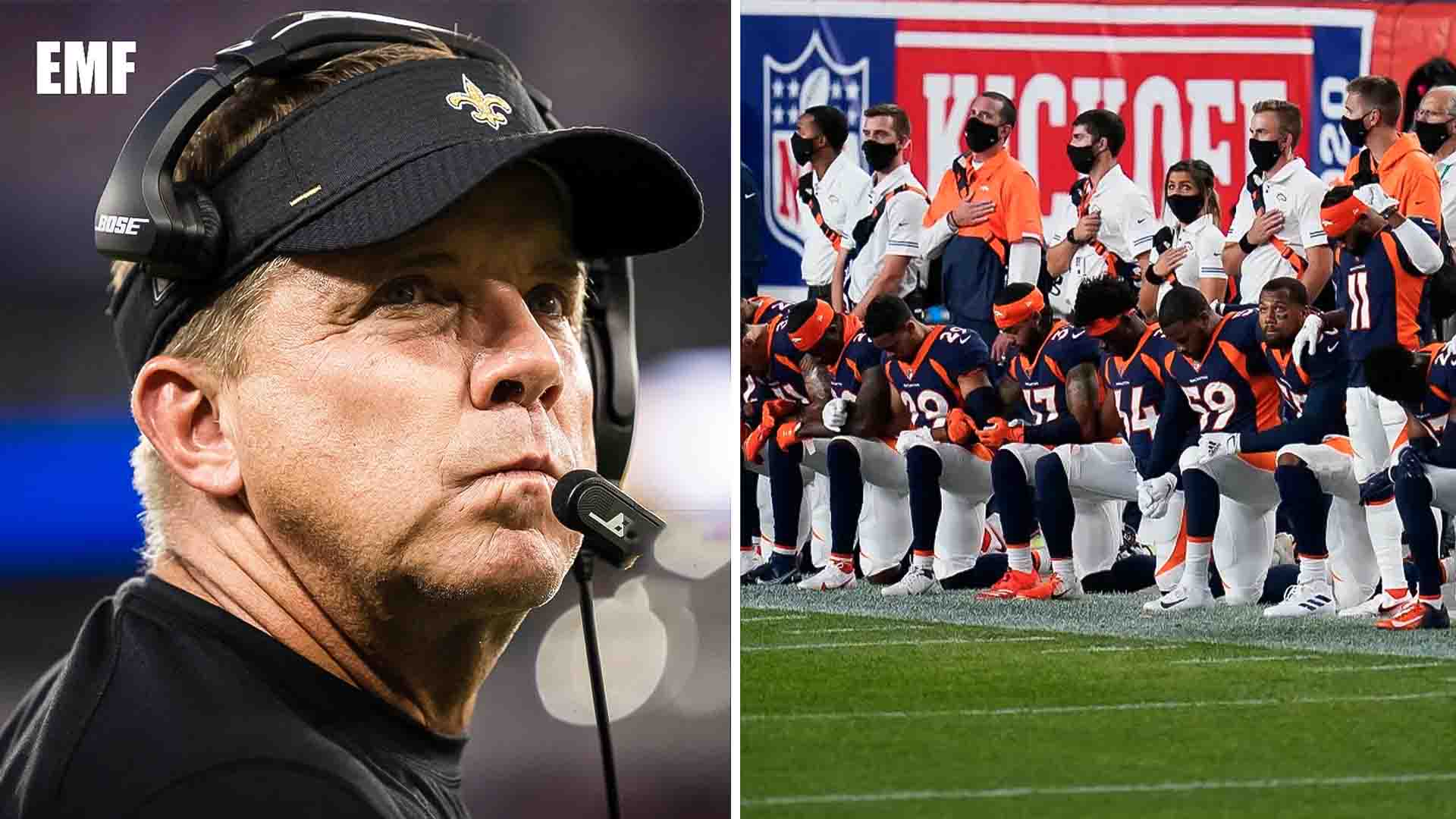 Coach Sean Payton Took 3 Players Off The Field, Saying "No Nneed To Kneel Anymore"