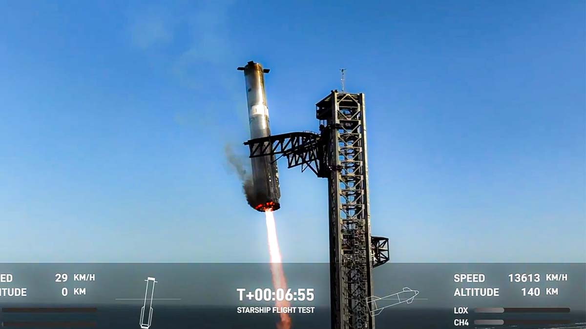 Mechazilla Has Caught the Super Heavy Booster, SpaceX shared a video